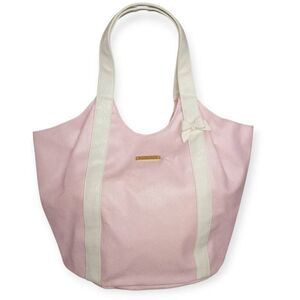 JUICY COUTURE PINK & WHITE SPARKLE TOTE BAG EUC